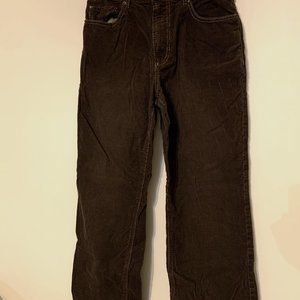 Old Navy Mens Corduory Heavy Pleated Brown Pants 32X30